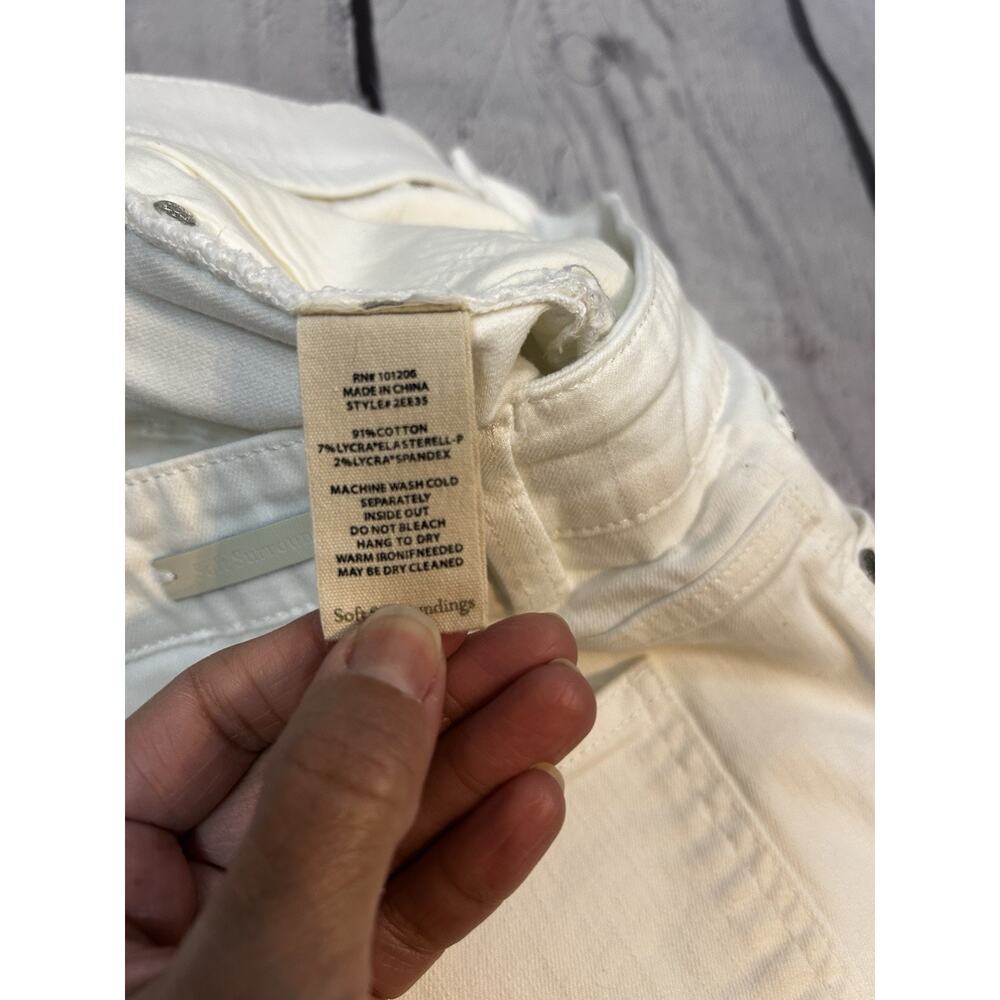 Soft Surroundings Ultimate Denim Shorts Womens S White Relaxed Stretch Mid Rise - Picture 6 of 6